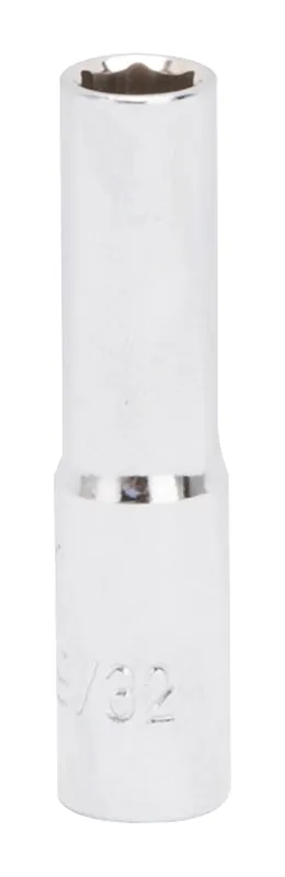 Vulcan MT6486070 Drive Socket, 9/32 in Socket, 1/4 in Drive, 6-Point, Chrome Vanadium Steel, Chrome :EA: QUANTITY: 1