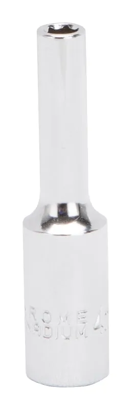 Vulcan MT6487800 Drive Socket, 4 mm Socket, 1/4 in Drive, 6-Point, Chrome Vanadium Steel, Chrome :EA: QUANTITY: 1