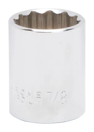 Vulcan MT6517445 Drive Socket, 7/8 in Socket, 1/2 in Drive, 12-Point, Chrome Vanadium Steel, Chrome :EA: QUANTITY: 1