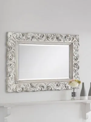 Wall MirrorWoodIdea Wall Mirror New Desing Hand Carving Mirror Frame Carved Mirror Frame | Mirror Frame Wooden Antique Only Frame with Out Mirror