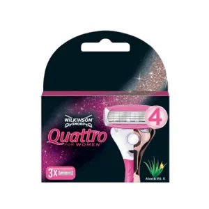 Wilkinson Sword Quattro for Women Replacement Shaving Blades (3 Pack)